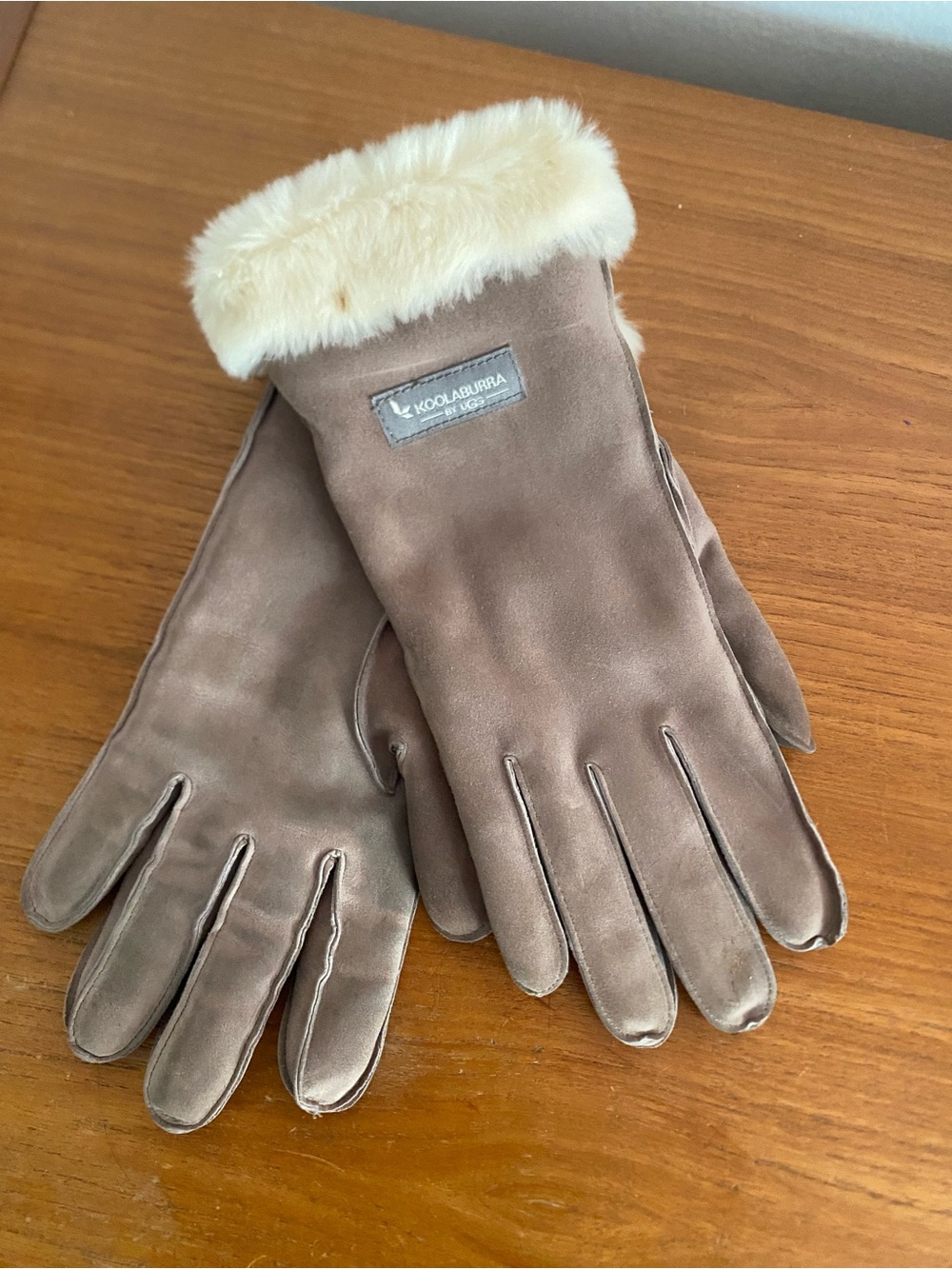 Koolaburra by UGG Tan/Light Brown Large Gloves Faux Fur Lining